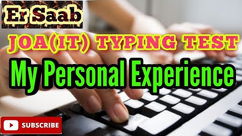JOA(IT)- Typing Test || My Personal Experience Of Typing at HPSSC Hamirpur