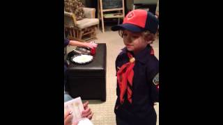 Max earns his Bobcat Badge