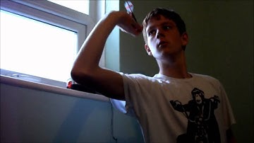 darts trick shot Throwing Backwards