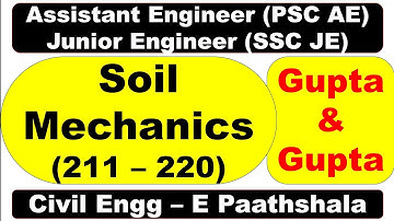 Soil Mechanics (211–220) - Gupta and Gupta | SSCJE Civil Engg | Maharashtra MPSC AE Civil Engg |
