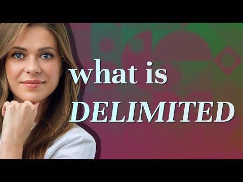 Delimited | meaning