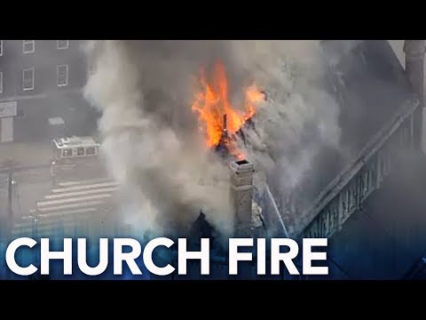 Firefighters Battling Church Fire In Philadelphia Live Video Youtube