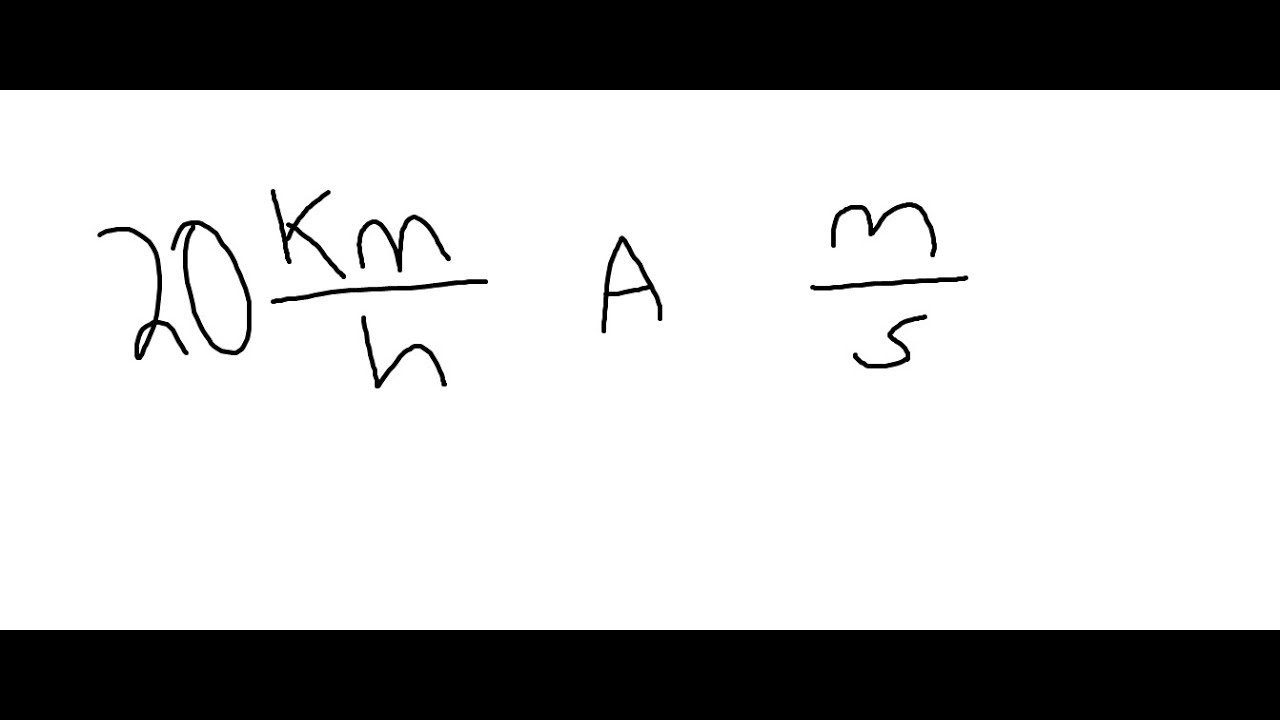Cómo convertir kilómetros por hora a metros por segundo YouTube Cómo convertir kilómetros por hora a metros por segundo YouTube