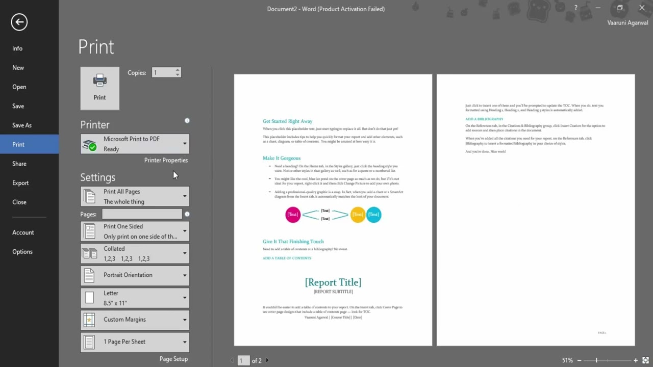 How To Print Documents In Microsoft Word