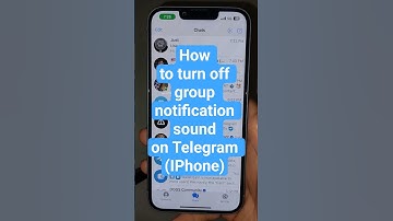 How to turn off group notification sound on Telegram (IPhone)