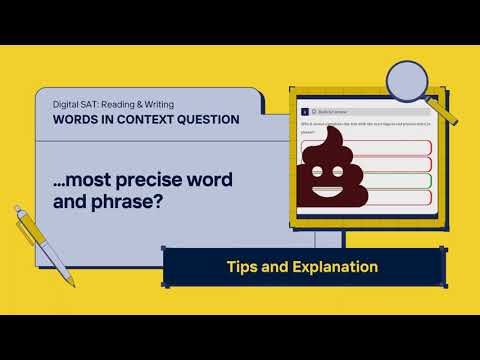 DSAT English Vocab Questions tip: ignore the choices at first!
