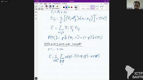Danilo Liarte: Effective-medium theory and the universal behavior of disordered elastic systems