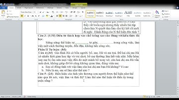 GDCD 6: Đề kiểm tra đánh giá giữa kì I.