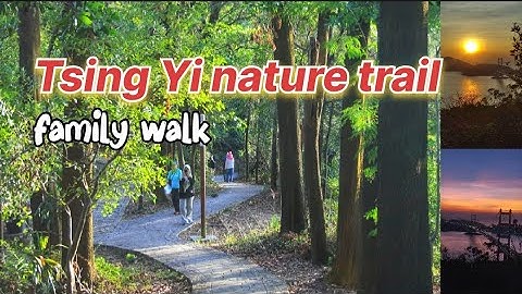 Tsing yi nature trail, sunset over Tsing ma bridge