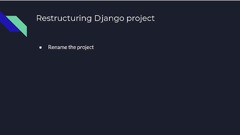 6. Renaming our Django project