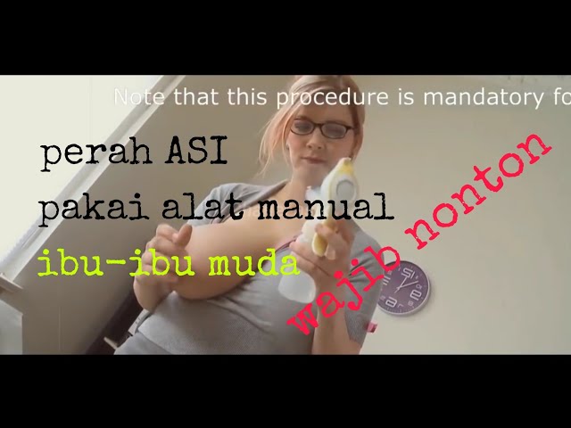 tutorial perah ASI pakai alat manual. mama muda menyusui class=