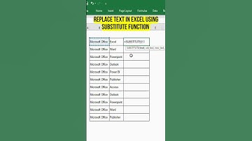 How to Replace Text in Excel using substitute Function #shorts #excel #substitute #excelfunctions