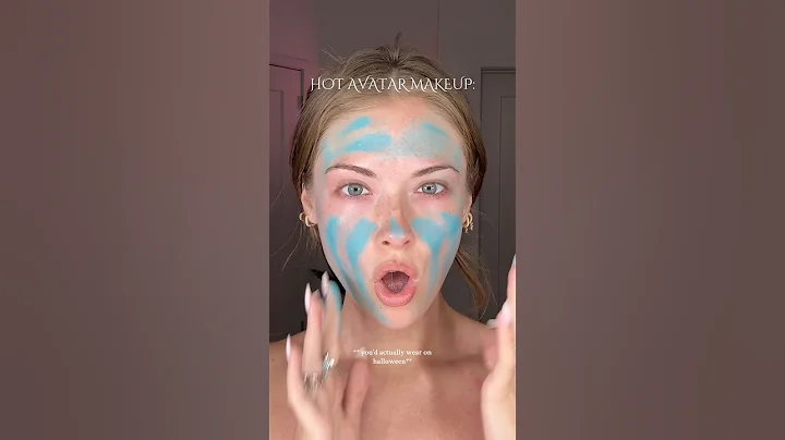 AVATAR MAKEUP ✨💙🦕 #makeupinspo #halloweenmakeup #avatarmakeup #trending