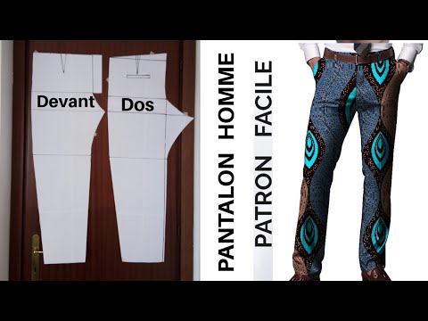 DIY, PATRON PANTALON, HOMME, détaillé, débutant - YouTube