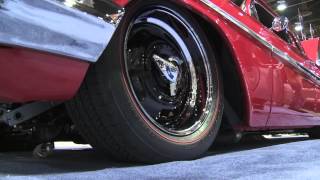 Red Sled 409 Impala Sitting on Redlines at SEMA Show 2013
