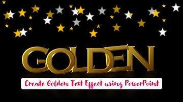 Create Golden Text Effect using PowerPoint