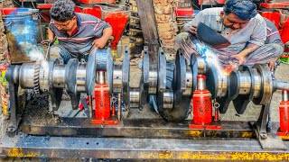 Damaged crankshaft that has become inoperable inside the engine Let's repair and see you again