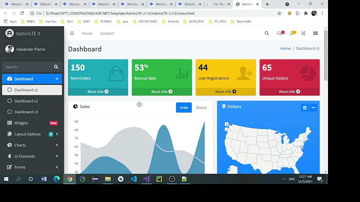 [ASP.NET MVC] - Bài 02: Tạo vùng Area và tích hợp templdate admin vào dự án ASP.NET MVC