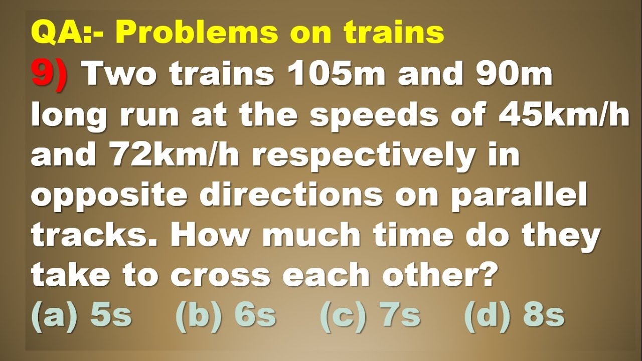 A train is slower than a. A train is slower than a