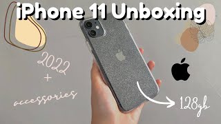 iPhone 11 Unboxing 2022  || 128gb, black aesthetic || nayy