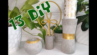 13 DIY поделок ИЗ ЦЕМЕНТА для украшения дома / Идеи из цемента своими руками