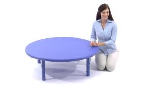 45 Round Height Adjustable Plastic Activity Table From Renegade Furniture