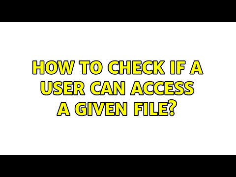 Unix & Linux: How to check if a user can access a given file? (5 Solutions!!) hqdefault