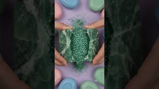 Satisfying Emerald Green Marble Soap Crushing ASMR | Jade Stone Fracture Soap Breaking Sounds 💚✨