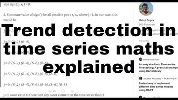 Trend detection in time series using Mann Kendall test