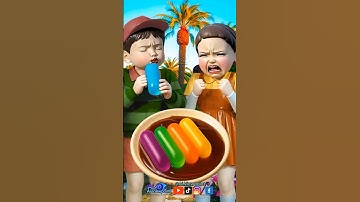 Squid Game AI Korean Snack Colorful Candy ASMR #squidgame #squidgame2 #ai #asmr