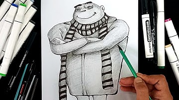 How To Draw Gru | Minions Sketch Tutorial