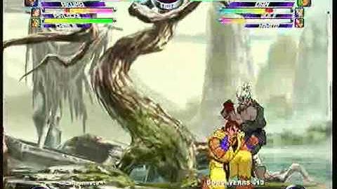 MvC2 Online (360): Brett (Psy/Cha/Aku) vs Doc Riverrs 413 (Hay/Dan/Gui) 1 .:1.29.10:.