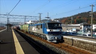 JR貨物 EF210-121号機[新] 貨物列車1058レ【FSJコンテナ積載!!】
