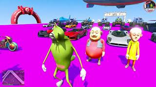 Oggy Jack & Motu Patlu Ultimate New Ramp Jump Challenge in Gta 5