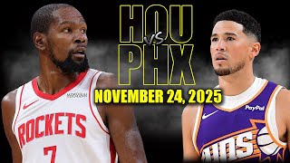 Houston Rockets Vs Phoenix Suns Full Game Highlights - November 24, 2025 Nba Season
