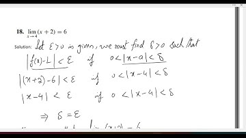 Calculus 1 Ex # 1.4 Q # 17-26 Limits and Continuity: Epsilon Delta Definition Limits