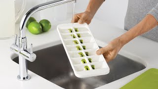 Video: Joseph Joseph QuickSnap Plus Verde Vassoio per Cubetti di Ghiaccio con Meccanismo Rilascio Singoli Cubetti