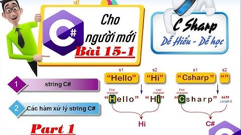 15-1 : string C# part 1 - Lập trình C# cơ bản -  C# tutorial for beginners - tuhoc.cc