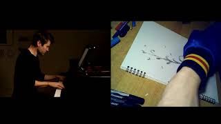 Dan Tepfer - New Tune (*Mosquito Blues). Live drawing by TLG