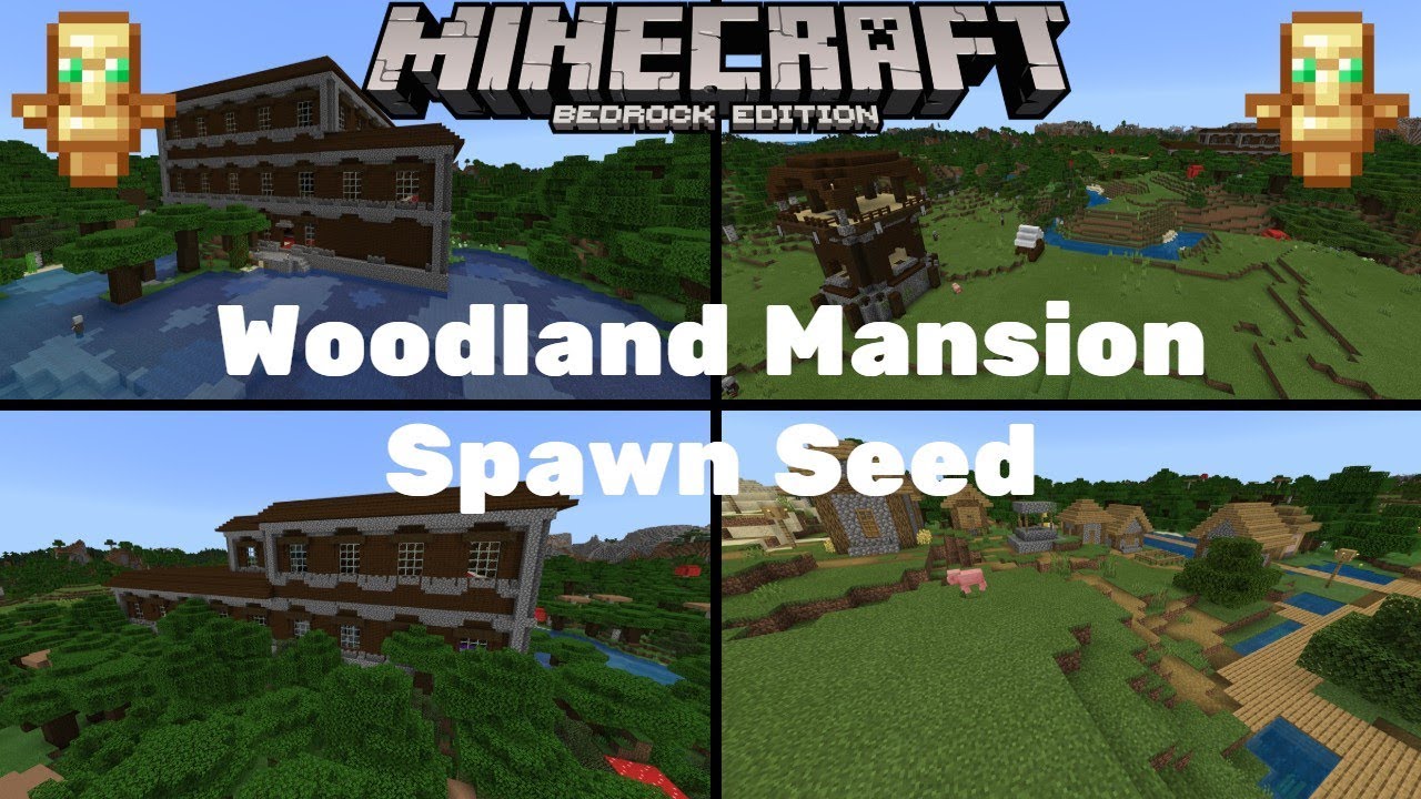 Woodland Mansion Spawn Seed Minecraft Bedrock Edition 1.14 YouTube