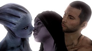 Tali + Liara + Shepard (Mass Effect 3some SECRET Sex Scene) 4K 60fps