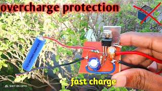 make Overcharge protection lithium battery charger || make 3.7v battery charger auto cut off