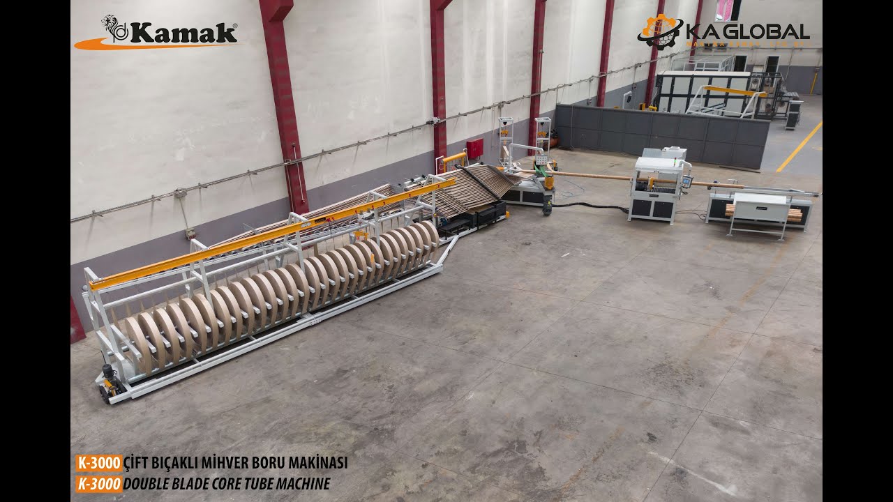 K 3000  ÇİFT BIÇAKLI KAĞIT BORU MAKİNESİ / DOUBLE BLADED PAPER TUBE ( CORE ) MACHINE / 2024