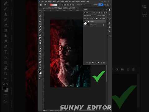 🔥 Realistic Dual Lighting Effect in Photoshop #photoshop #shortvideo #viralvideo #shorts #edit
