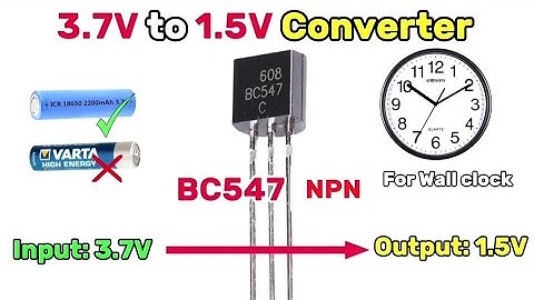 3.7V to 1.5V CONVERTER 🔋 using BC547 NPN Transistor