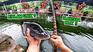 KOLAM UNIK! Mancingnya di Antara Bilik Bilik ? Mancing nila di sini asik banget! Galatama Nila Jogja