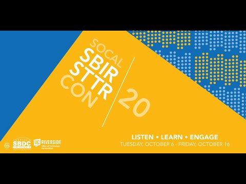 UCR SBIR/STTR CON 2020 - Forming Effective Corporate Alliances for Research and Business Development