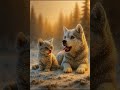 Cachorros Siberianos hechos de gotas de rocío!!❤️#Siberianos #gato #cachorro #cat #puppy #dog #perro