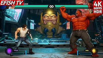 Winter Soldier & Ryu vs Red Hulk & Chun-Li (Hardest AI) - Marvel vs Capcom: Infinite