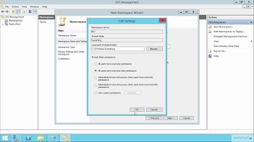 Install and Configure DFS Namespaces